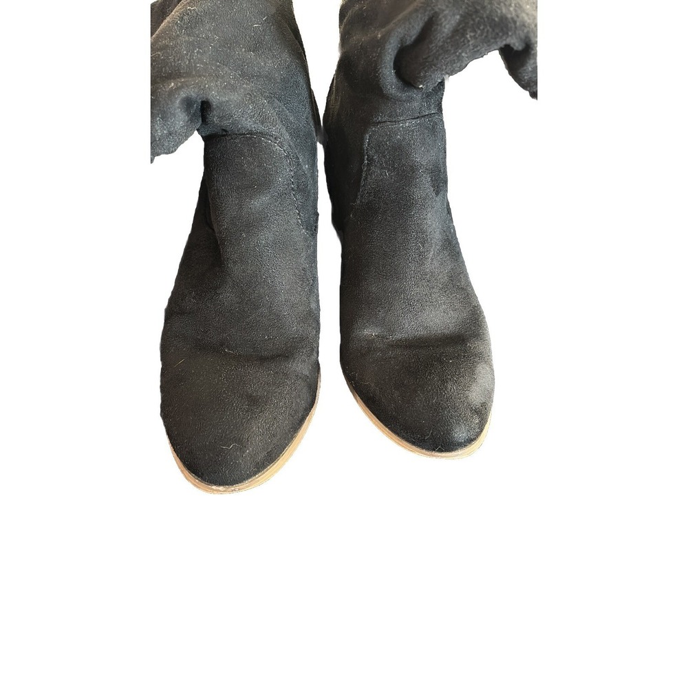 Super Soft Black Exterior Zipper Boots With Fancy Braid Off Zipper